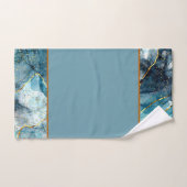 Blauwe en gouden keukenbadhanddoekjes bad handdoek (Handdoek)