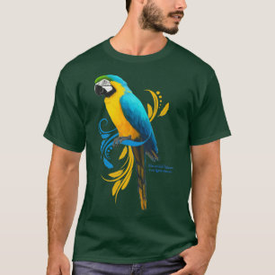 Blauwe en gouden Macaw 2 T-shirt