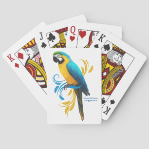 Blauwe en gouden Macaw speelkaarten