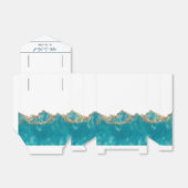 Blauwe en gouden marmer voor de pleisterbox bedankdoosjes (Uitgevouwen)