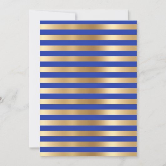 Blauwe en gouden Nautische uitnodiging (Achterkant)