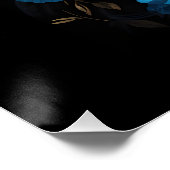 Blauwe en gouden panter perfect poster (Hoek)