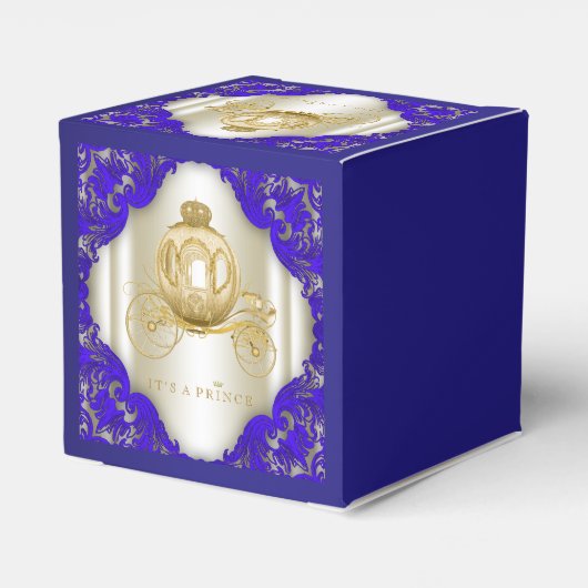 Blauwe en Gouden Prins Bedankdoosjes (Achterkant)