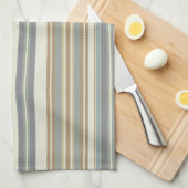 Blauwe en gouden tapkeukenhanddoeken theedoek (Quarter Fold)