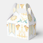 Blauwe en gouden Waterverf Kleine prins Birthday Bedankdoosjes (Achterkant)