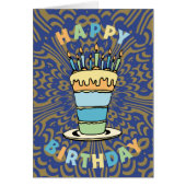 Blauwe en goudhoudende Kaart (Voorkant)