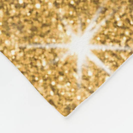 Blauwe en goudkleurige kronnen, Jouw tekst, KLEUR Fleece Deken (Hoek)