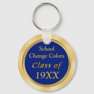 Blauwe en goudkleurige reünie bevoordeelt Jouw tek Sleutelhanger