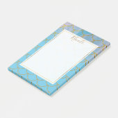 Blauwe en goudkleurige Shimmer Mermaid Scales Post-it® Notes (Schuin)