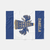 Blauwe en goudkoortsleider Fleece Blanket Deken (Voorkant (Horizontaal))