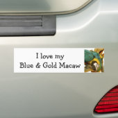 Blauwe en goudmakende Bumpersticker (Op auto)