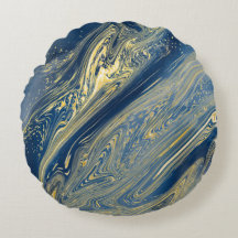 Blauwe en goudmetallische rondslang