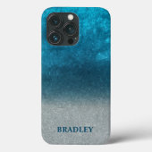 Blauwe en grijze achtergrond Case-Mate iPhone case (Achterkant)