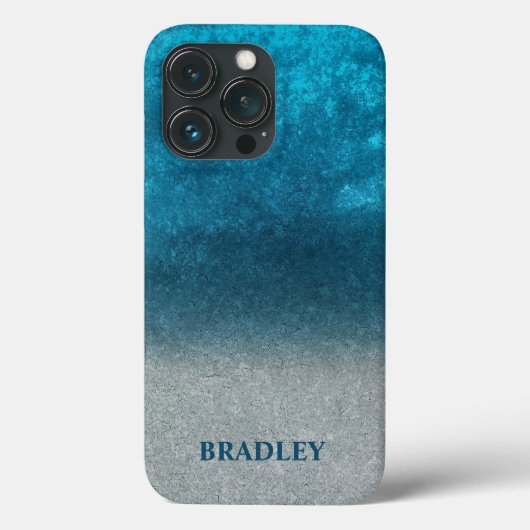 Blauwe en grijze achtergrond Case-Mate iPhone case (Achterkant)