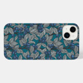 Blauwe en grijze bosbessen iPhone hoesje (Achterkant horizontaal)