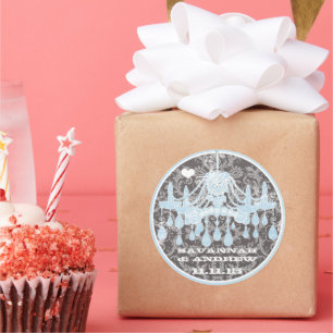 Blauwe en grijze  damesluchters Stickers