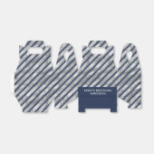 Blauwe en Grijze Glanzende Strepen Bedankdoosjes (Uitgevouwen)