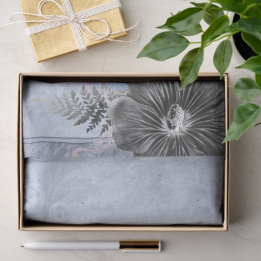 Blauwe en grijze ontkoppeling tissuepapier (Geschenk)