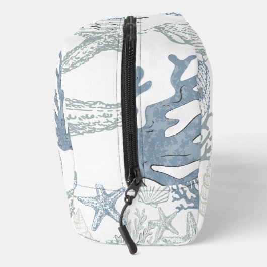 Blauwe en grijze zeester Seashell Beachy Design Toilettasje (Rechts)