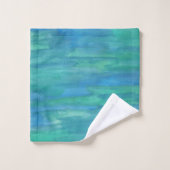 Blauwe en groene aardbekkens bad handdoek (Wasdoekje)