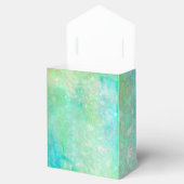 Blauwe en groene Abstracte kunst Bedankdoosjes (Geopend)