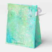 Blauwe en groene Abstracte kunst Bedankdoosjes (Achterkant)