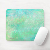 Blauwe en groene Abstracte kunst Muismat (Met muis)