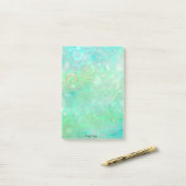 Blauwe en groene Abstracte kunst Post-it® Notes (Op bureau)