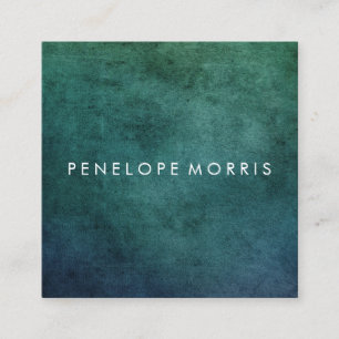 Blauwe en groene Abstracte schoonheidslijst Vierkante Visitekaartje