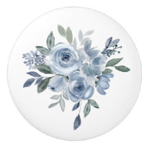 Blauwe en groene bloemen meubels