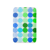Blauwe en groene bubbels badmat (Voorkant Verticaal)