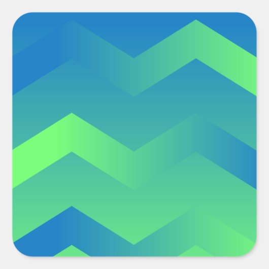 Blauwe en groene Chevron Envelope Stickers (Voorkant)
