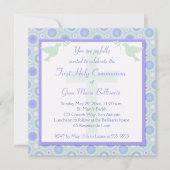 Blauwe en groene cirkels Eerste Uitnodiging van de (Voorkant)