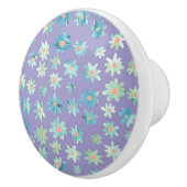 Blauwe en groene Daisy Ceramic Knob/Pull Keramische Knop (Rechts)