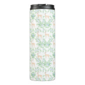 Blauwe en groene Holly Trellis met herten Thermosbeker (Achterkant)
