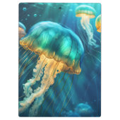 Blauwe en groene kwal klembord (Achterkant)