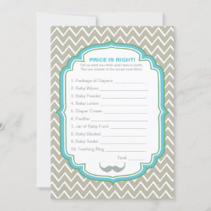 Blauwe en groene mustache prijs is de juiste gamek kaart