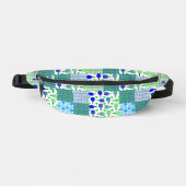 Blauwe en groene Pickleball Courts, Paddles & Ball Heuptasje (Voorkant)