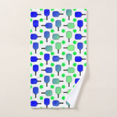 Blauwe en groene Pickleball Paddles Green Pickleba Bad Handdoek (Handdoek)