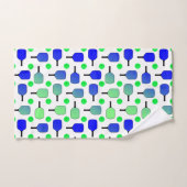 Blauwe en groene Pickleball Paddles Green Pickleba Bad Handdoek (Handdoek)