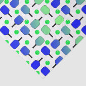 Blauwe en groene Pickleball Paddles Green Pickleba Tissuepapier (Detail)