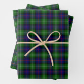 Blauwe en groene Schotse lan Sutherland Tartan Cas Inpakpapier Vel (In situ)