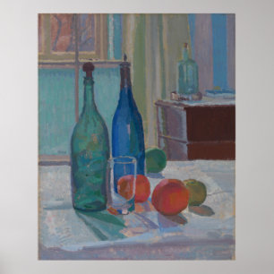 Blauwe en groene Sinaasappels van Gore Poster