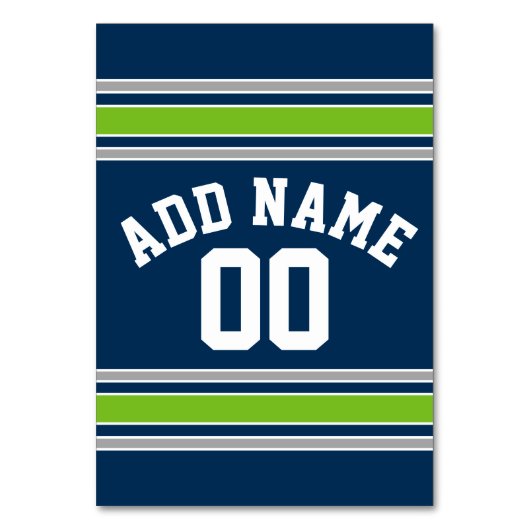 Blauwe en groene sport Jersey Kaart (Voorkant)