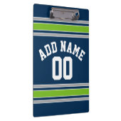 Blauwe en groene sport Jersey Klembord (Rechts)