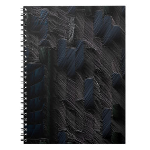 Blauwe en groene stickers op blauwe plastic verpak notitieboek