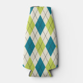 Blauwe en groene stijl flesjeskoeler (Voorkant)