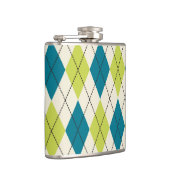 Blauwe en groene stijl heupfles (Rechts)