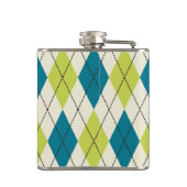 Blauwe en groene stijl heupfles (Achterkant)