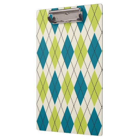 Blauwe en groene stijl klembord (Links)